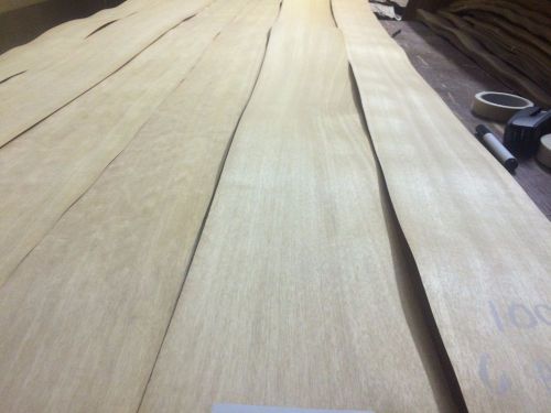 Wood   African  Anigre    Veneer 103x6.5 total 6  pcs RAW VENEER N1002..