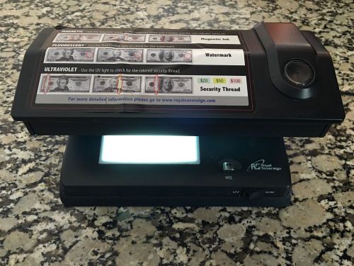 Royal Sovereign Counterfeit Bill &amp; ID Detector Ultraviolet Magnetic Ink Sensor
