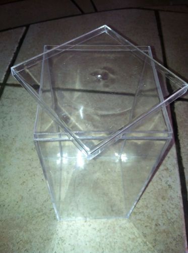 Clear Acrylic Display Storage Case Box Container Beanie Baby 4&#034;x4&#034;x8&#034;