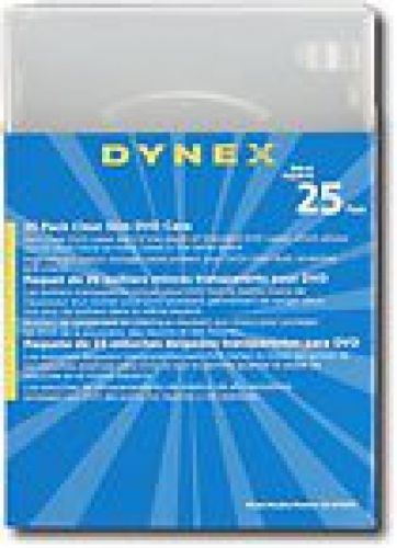 Dynex?&#034;? dynex 25-pack slim dvd cases clear dx-dvd25c for sale
