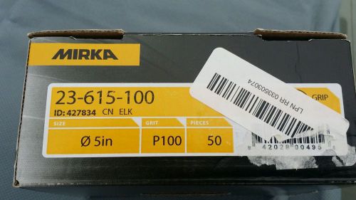Mirka 23-615-100 Bulldog Gold 5-Inch 8-Hole 100 Grit Grip Velcro Discs, 50-pack