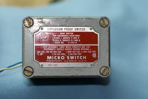 Micro Switch explosion proof, hazardous location, max 480VAC 15A,  tested