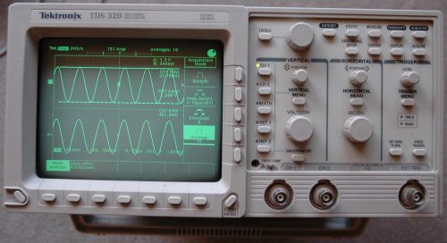 Tektronix TDS320 100Mhz Digital Oscilloscope, Calibrated, Two Probes, Power Cord