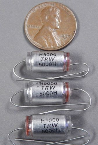 4 TRW 5000pf 160V Polystyrene Capacitors NOS
