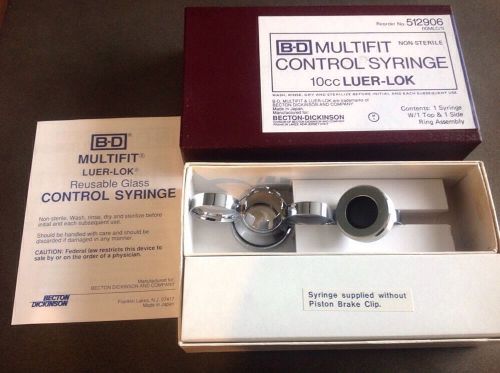 BD MultiFit Control Syringe 10cc Luer Lock Ref 512906