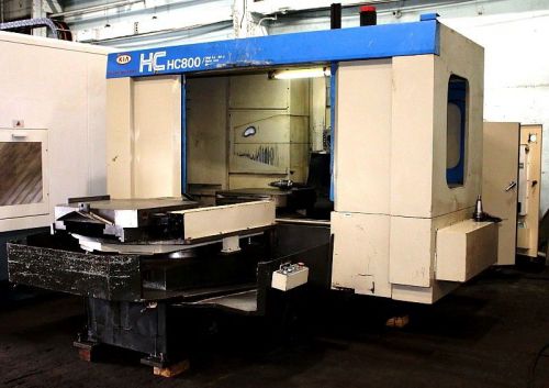 1998 kia hc800 32&#034; pallet cnc horizontal mach ctr w/fanuc 15mb for sale