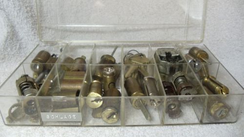 VINTAGE &#034;SCHLAGE&#034; LOCK CYLINDERS AND PARTS  LOT
