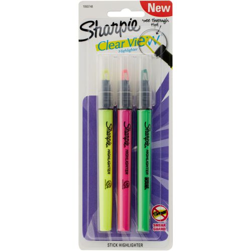Clearview Highlighters 3/Pkg-Yellow, Green, &amp; Pink