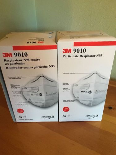 3M 9010 Particulate Respirator N95 Dust Mask New 2 Boxes 100 Total Masks