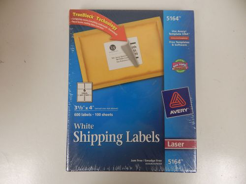 New Avery  5164 3 1/3&#034; x 4&#034; Laser Shipping Labels with TrueBlock Technology
