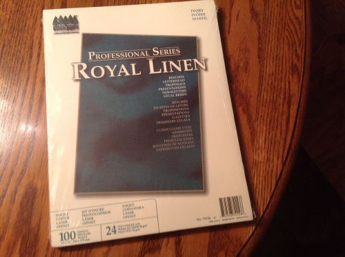 WAUSAU PAPERS~ PROFESSIONAL SERIES ROYAL LINEN IVORY  100 8.5 X 11