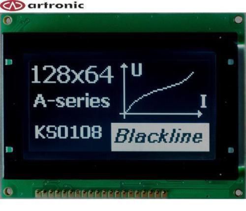 ART-US New LCD 128x64-A LED b/l-White/KK LED-b/l (KS0108B) [ABG128064A50-DIW-R]