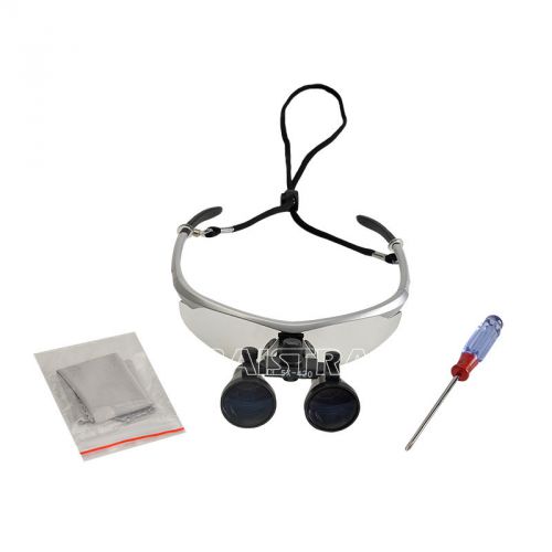Binocular Loupes 3.5X 420mm Optical Glass Silver frame For dental use sale