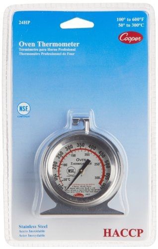 Cooper-atkins 24hp-01-1 stainless steel bi-metal oven thermometer, 100 to 600 for sale