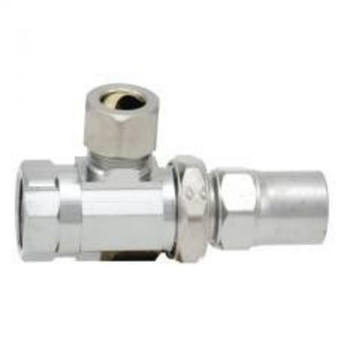 Angle stop 1/2&#034;x3/8&#034; chrome lf brasscraft water supply line valves str17x c for sale