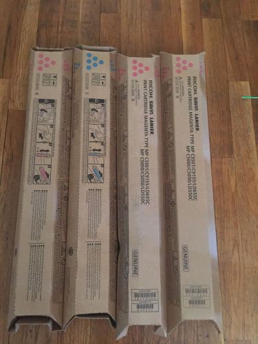 Set Of 4 Ricoh Savin Lanier Print Cartridge Cyan Magenta MP C3000/C3030/LD430c