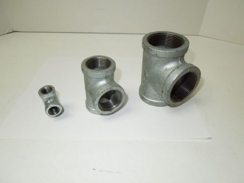 TEE 150# 3&#034; NPT GALVANIZED MALLEABLE IRON     &lt;MI031141G