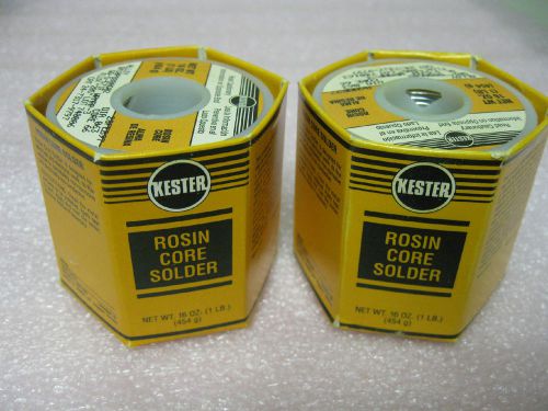 KESTER 24-7317-9797 ROSIN CORE SOLDER .063 LOT OF (2) 1 lb SPOOLS