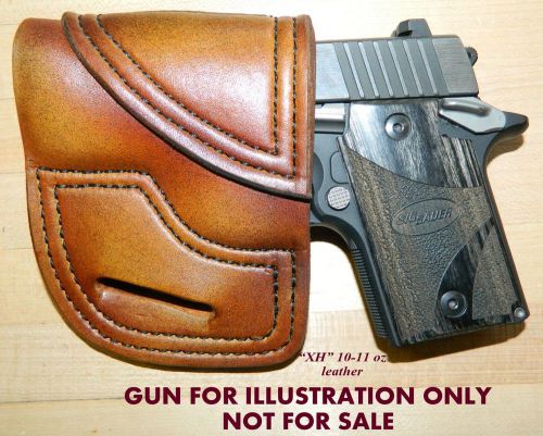 Gary c&#039;s avenger &#034;xh&#034; left hand owb holster sig sauer p938/p238  10-11oz leather for sale