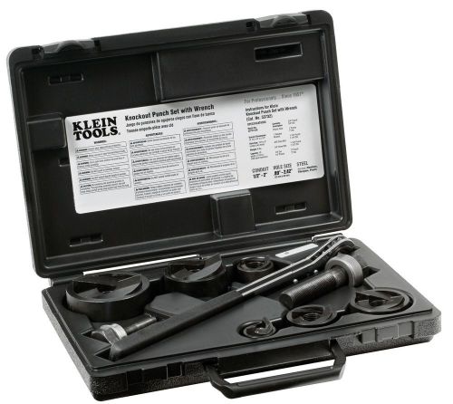 Klein tools 53732sen knockout punch set with wrench for sale
