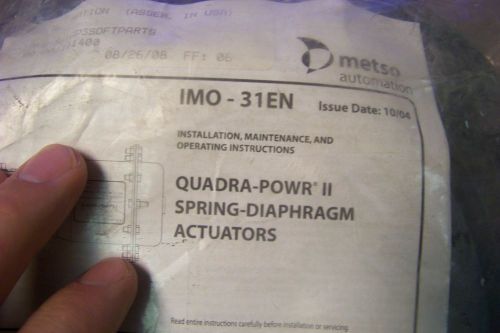 NOS Metso IM0-31EN Quadra-Powr 2, Spring Diaphragm Actuator