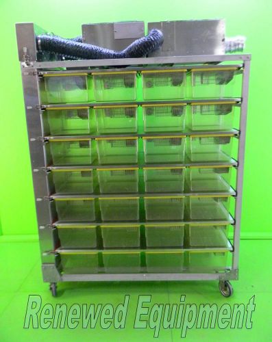 Thoren caging systems mice rat cage 56 unit maxi-miser mobile housing system #2 for sale