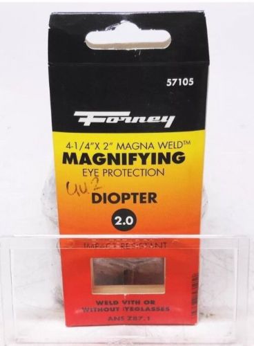 Forney 57105 weld magnifying diopter 2.0 impact resistant 2&#034; x 4-1/4&#034; 1231wtk.3c for sale