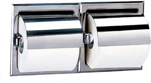 Bobrick 699 304 stainless steel recessed dual roll toilet tissue dispenser with for sale