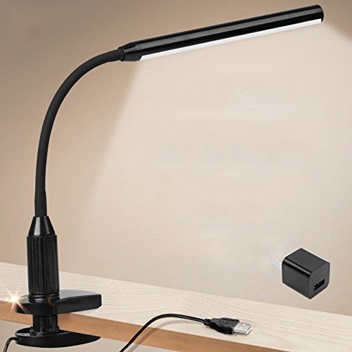 LelifeBrightest Desk Lamps Clamp LampSturdy Flexible GooseneckStepless LED Desk