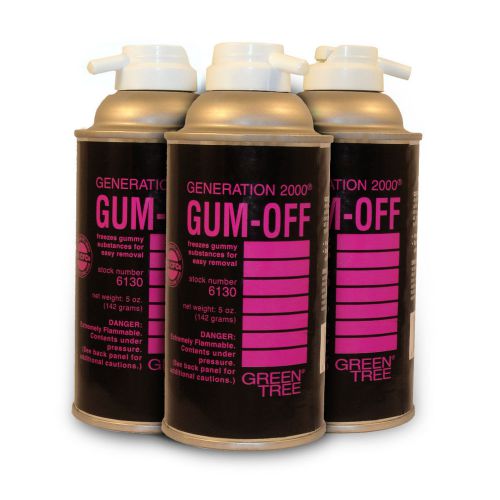 Gum-Off Easy Removal Spray 5oz Cans 3pc Lot NEW