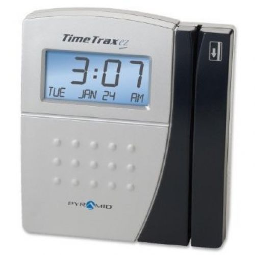 Pyramid timetrax ttez auto-totaling swipe card time clock system complete with for sale