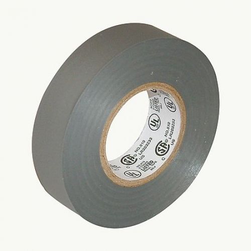 JVCC E-Tape Colored Electrical Tape, 66&#039; Length x 3/4&#034; Width, Gray