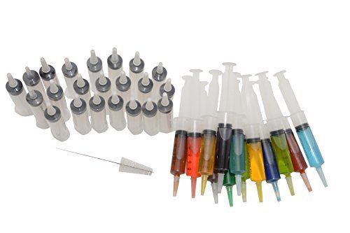 25 Pack Shooters Jello Shot Syringes with Caps - Large 2.0oz