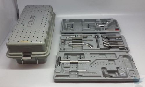 Biomet partial kit compression hip screw system w case &amp; assorted parts 26 parts for sale