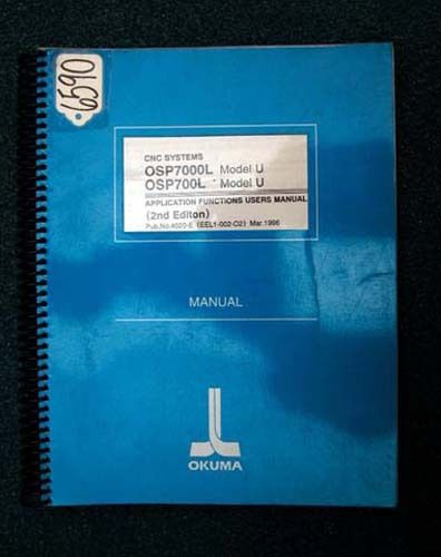 Okuma Application Functions Manual OSP7000 &amp; 700 Model U No. 4020-E  EEL1-002-02