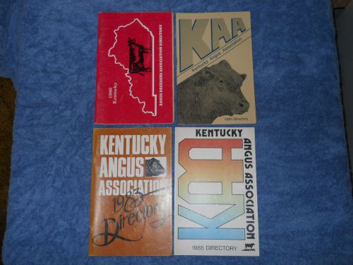 Lot of 4 Kentucky Angus Association Directory 1980 1981 1983 1985 beef cattle ky