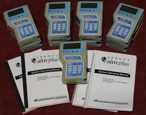 Lot of 9 Abbott Aim Plus + IV Pumps for Parts or Repair Maunals Free Shipping!