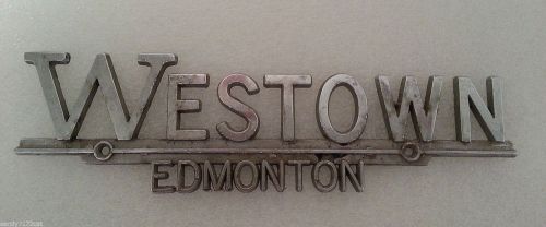 Emblem Westown Ford Edmonton Metal 1970s Vintage