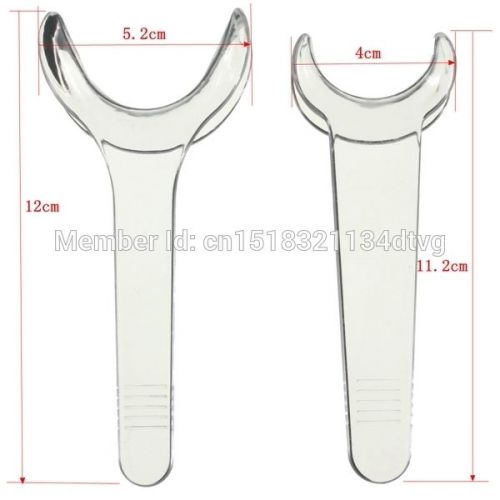 2 Pcs Dental Retractor T Type Plastic Teeth Cheeck Retractor Open Mouth