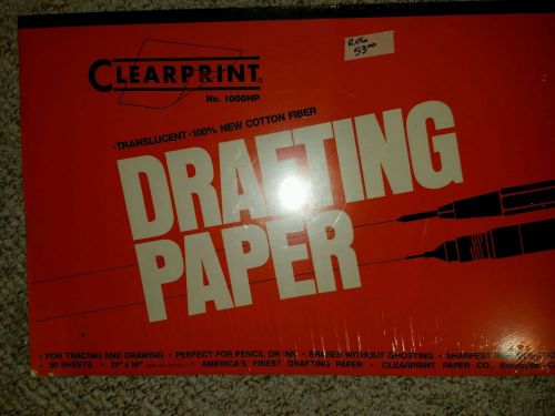 Clearprint Design Vellum Paper, 16lb, White, 12&#034; x 18:, 50 Sheets/Pad