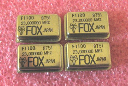 FOX F1100-230 Crystal Oscillator 23MHz 5V TTL, DIP-14, Qty.4