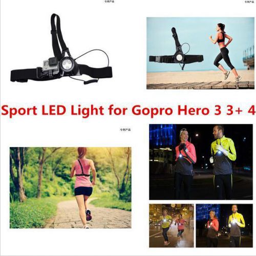 Suptig Sports photohraphy Running LED Light With Mount Strap For GoPro Hero 5 3+