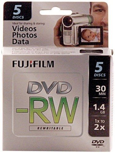LDB MART Fujifilm 25302425 1.4GB Mini DVD-RW for Camcorder (5pk)