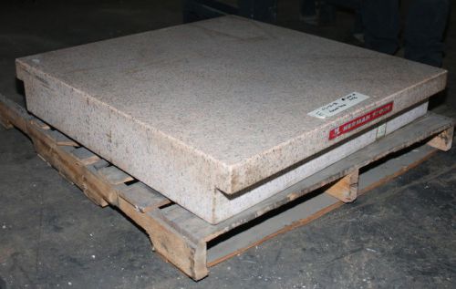 36&#034; L 36&#034; W Herman Stone Co. GRANITE SURFACE PLATE, TAN COLOR, NO STAND, 6.25&#034;
