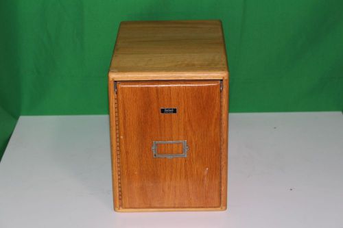 Eberbach E4040 Oak Wood Petrographic Microscope Slide Unit - NICE CONDITION
