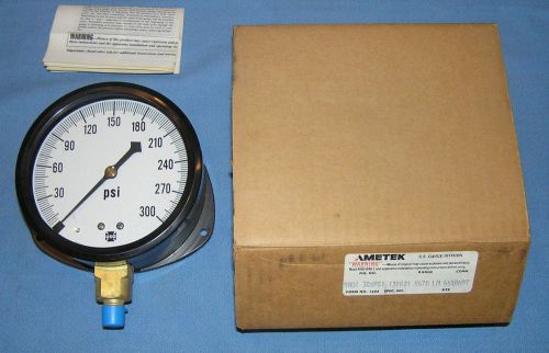 Us gauge ametek 4-1/2&#034; pressure gauge 132621 5801 0-300 psi 1/4 anpt lm - nos for sale