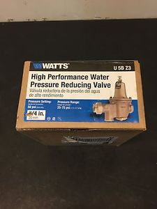 1- Watts 3/4&#034; U 5B Z3 High Performance Pressure Reducing Valve