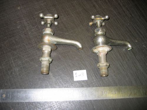 Vintage Plumbing Faucets Separate Hot &amp; Cold @1920 Brass/Chrome 1 of 3