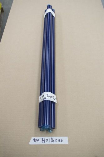 Urethane Tube 3/8&#034; ID 1-1/4&#034; x 26&#034; 90A Durometer Blue Polyurethane Acrotech