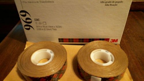 ATG 969 Scotch Adhesive Transfer Tape 12 rolls 3/4 x 18 yards